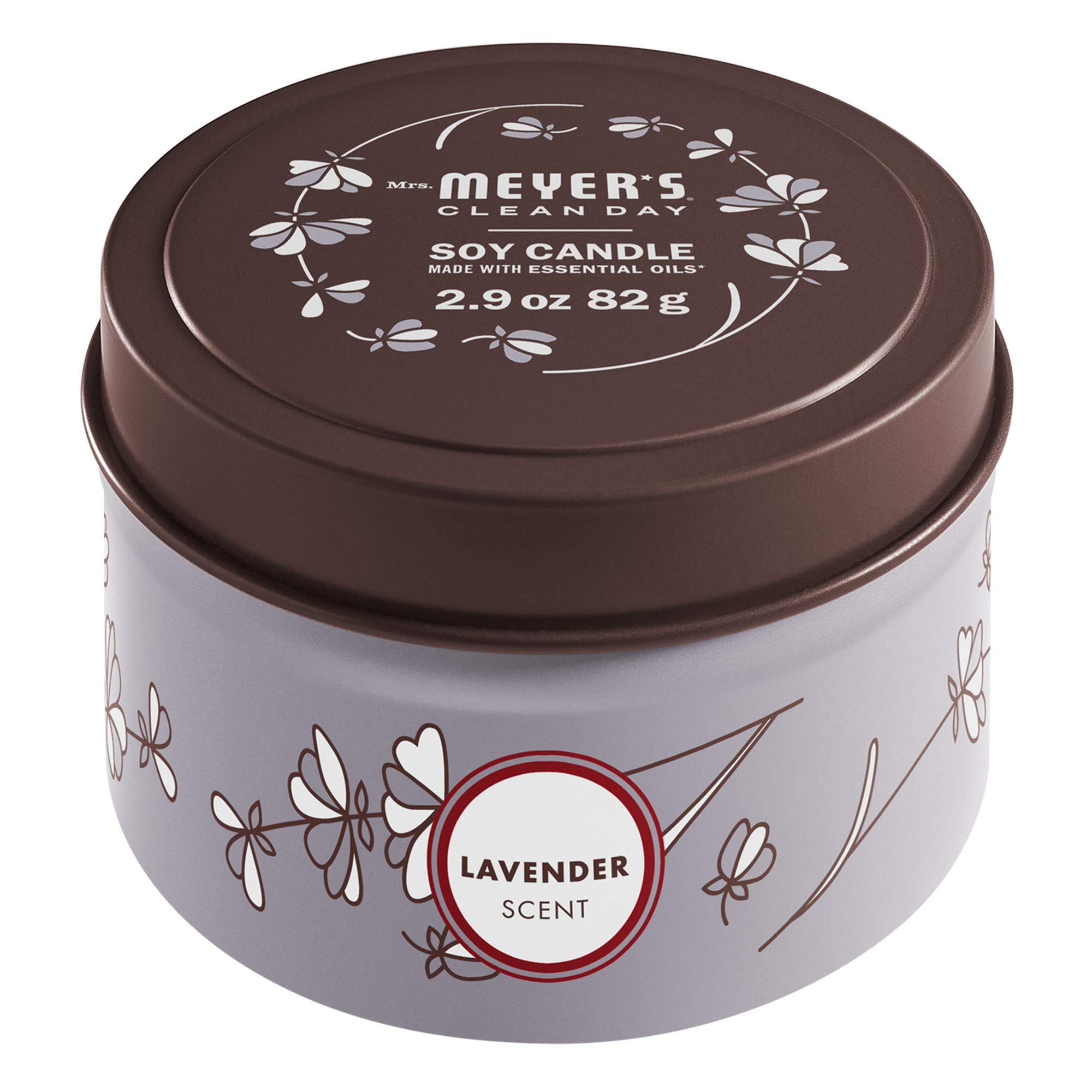 Vela en lata de Lavanda de Mrs. Meyer’s, aroma suave para ambientar espacios.