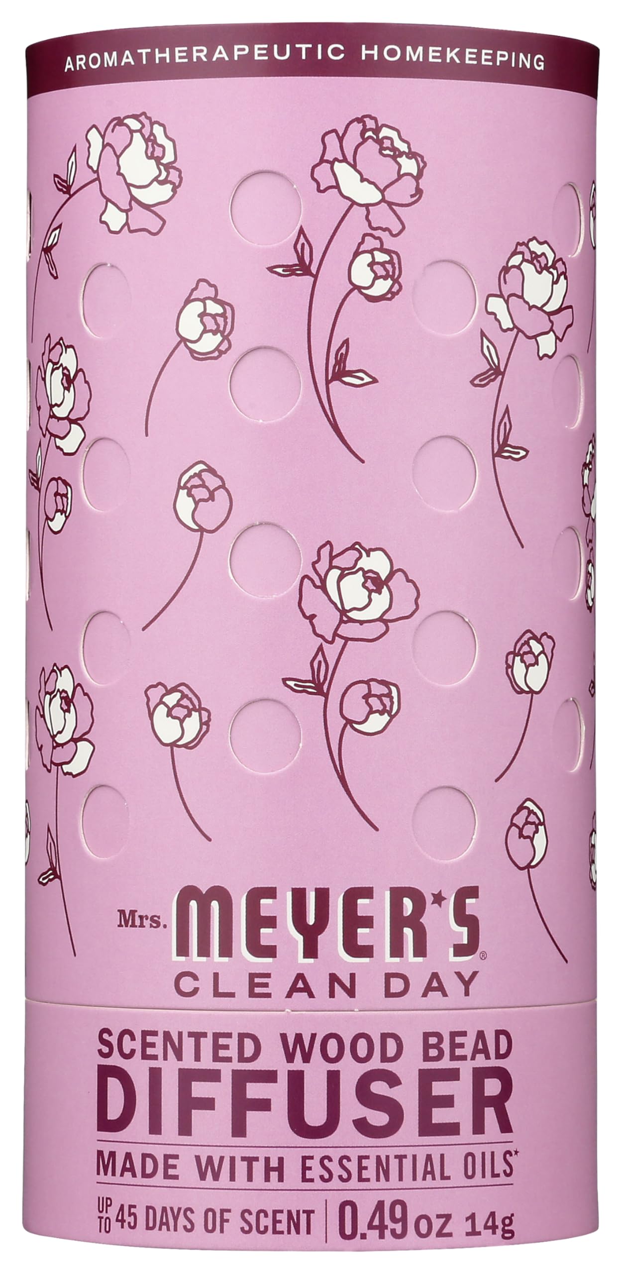 MRS. MEYER'S CLEAN DAY difusor de cuentas de madera para ambientar estancias con peonía