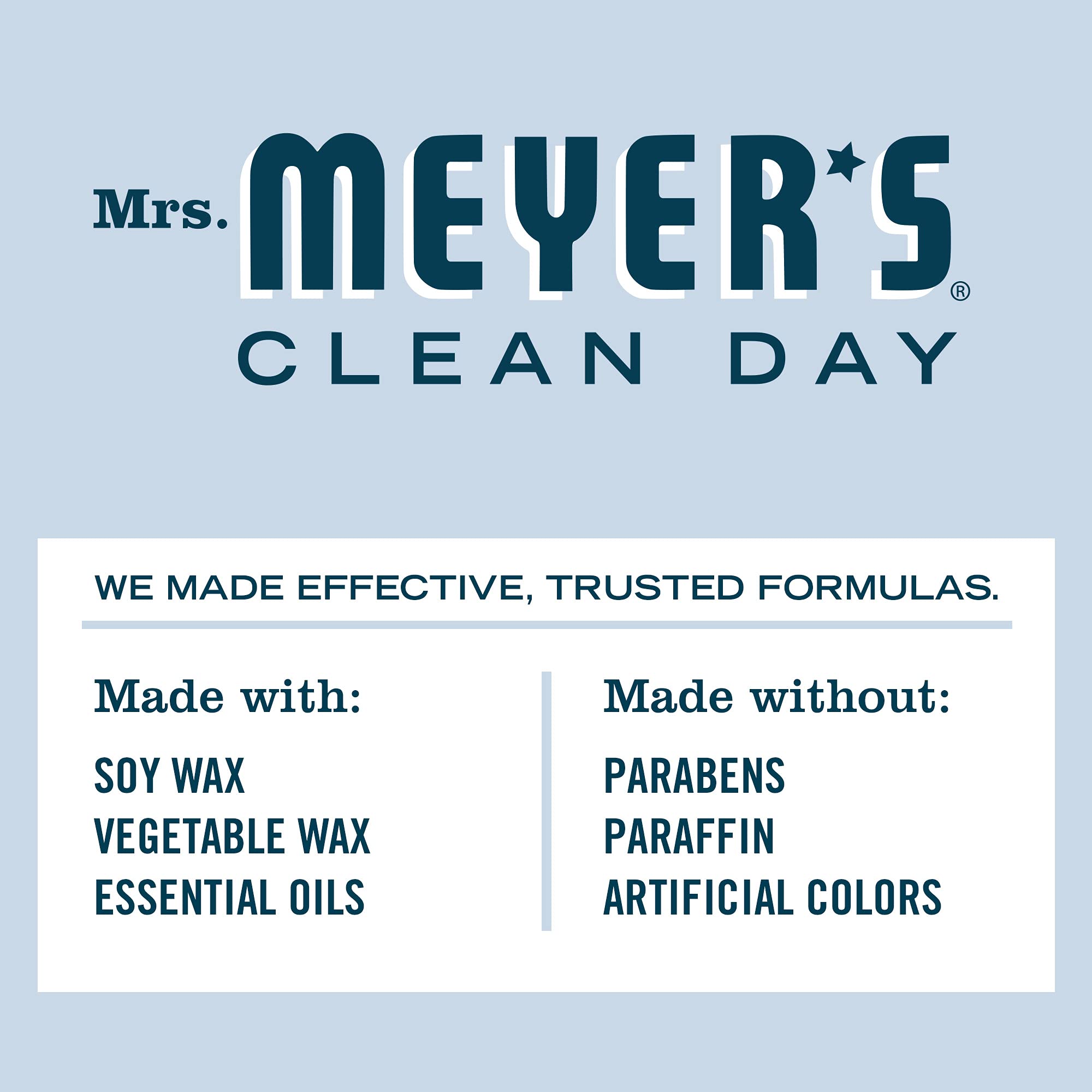 Vela de lata Mrs. Meyer's Clean Day mecha sin plomo campanilla-nieve