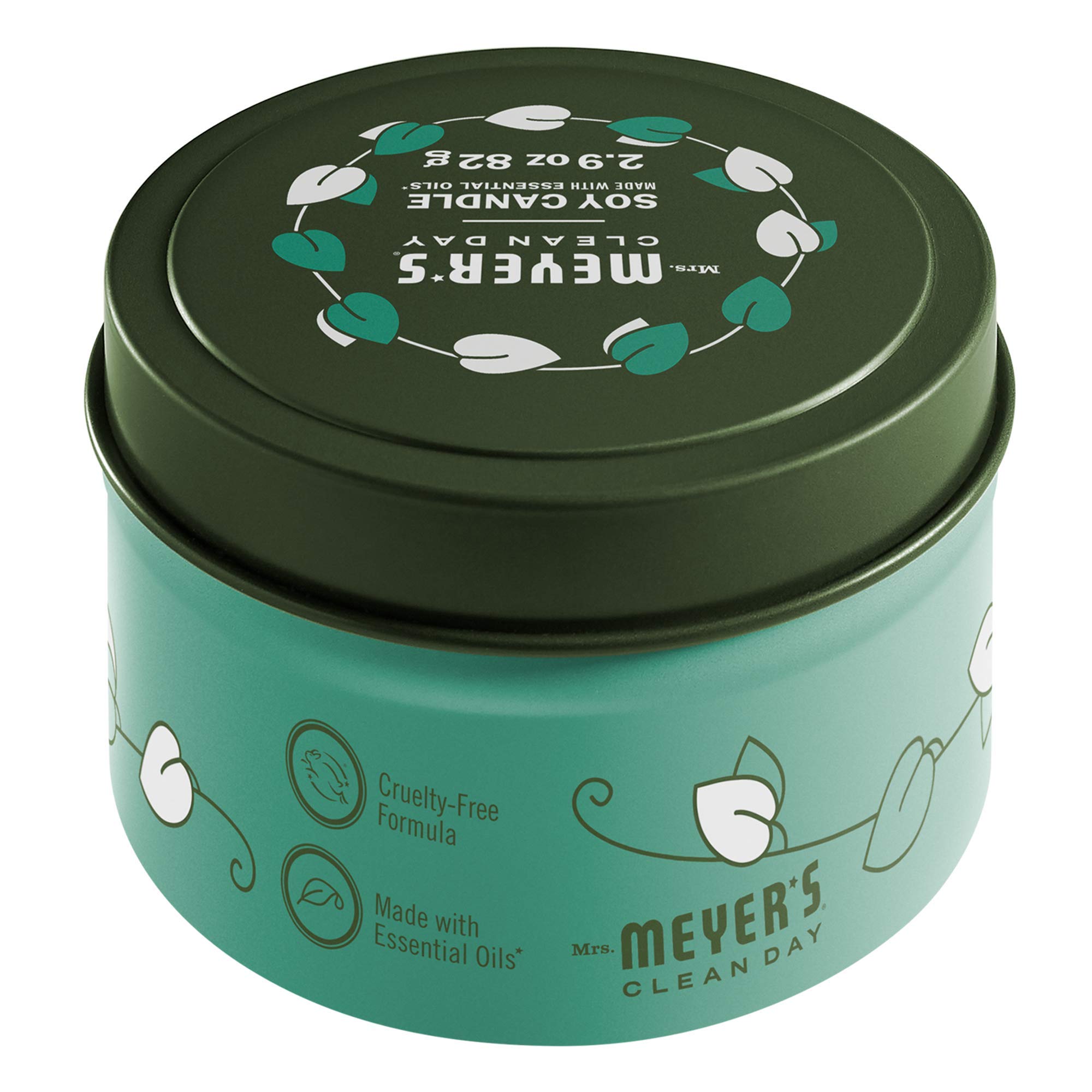 Vela de soja Mrs. Meyer’s Clean Day con albahaca para ambiente limpio
