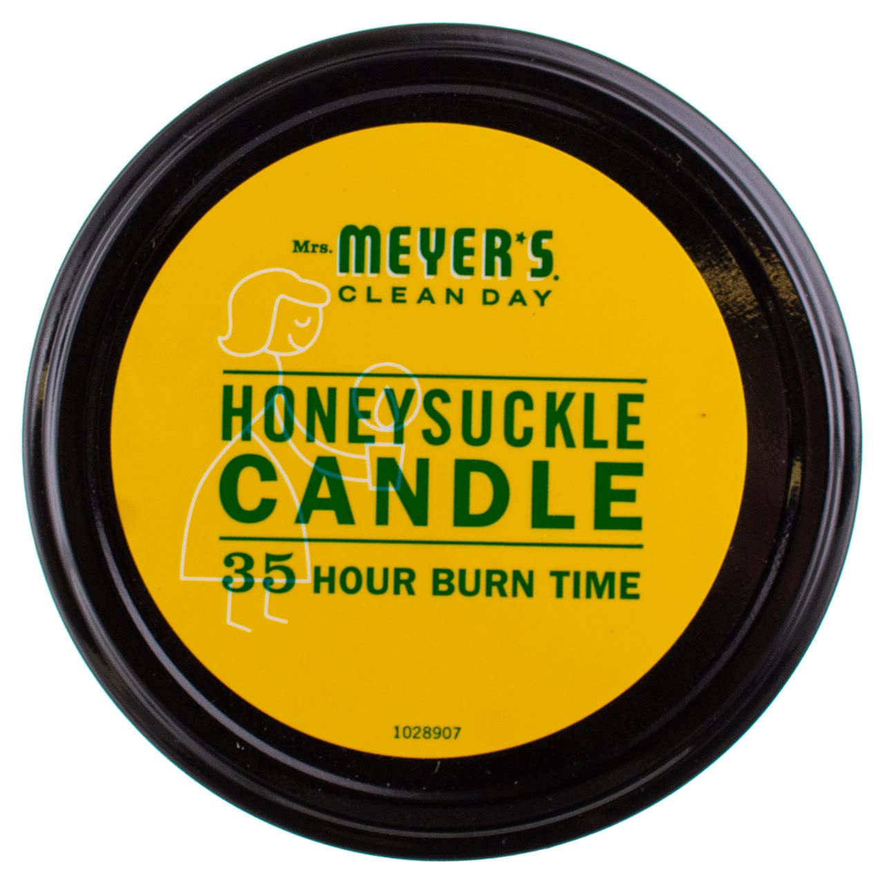 MRS. MEYER'S Clean Day vela Honeysuckle en tarro reciclable, regalo sostenible.