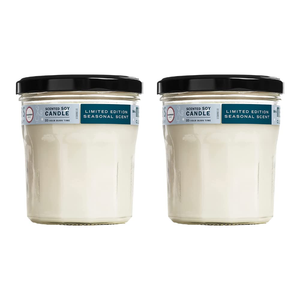 Vela Snow Drop de Mrs. Meyer's en pack de dos para un ambiente acogedor