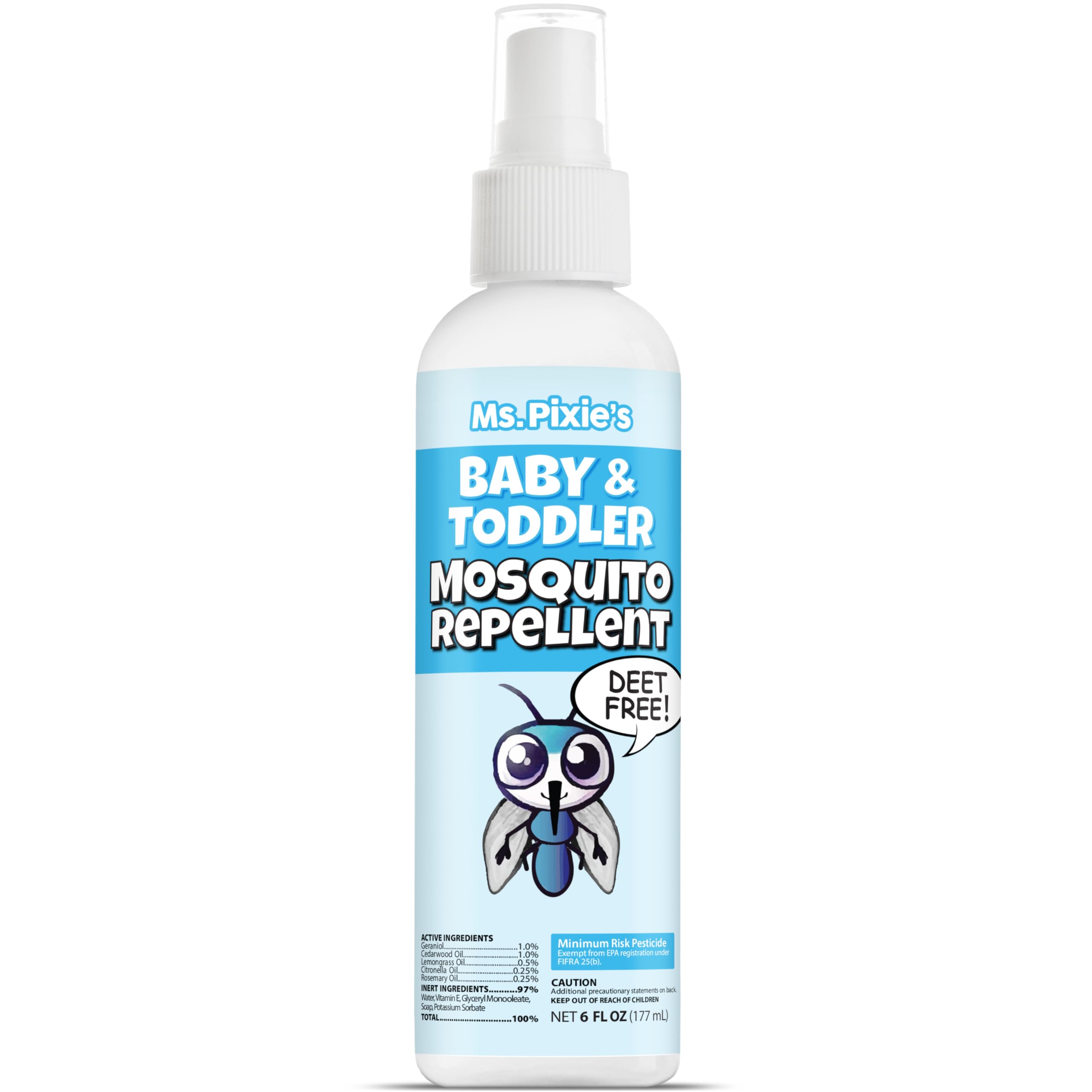 Ms. Pixie's Baby, repelente mosquitos, botella 6oz, ideal para salidas al parque