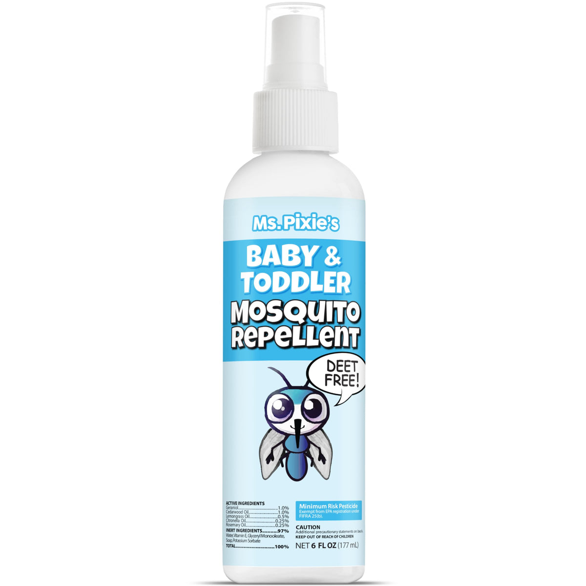 Ms. Pixie's Baby, repelente mosquitos, botella 6oz, ideal para salidas al parque