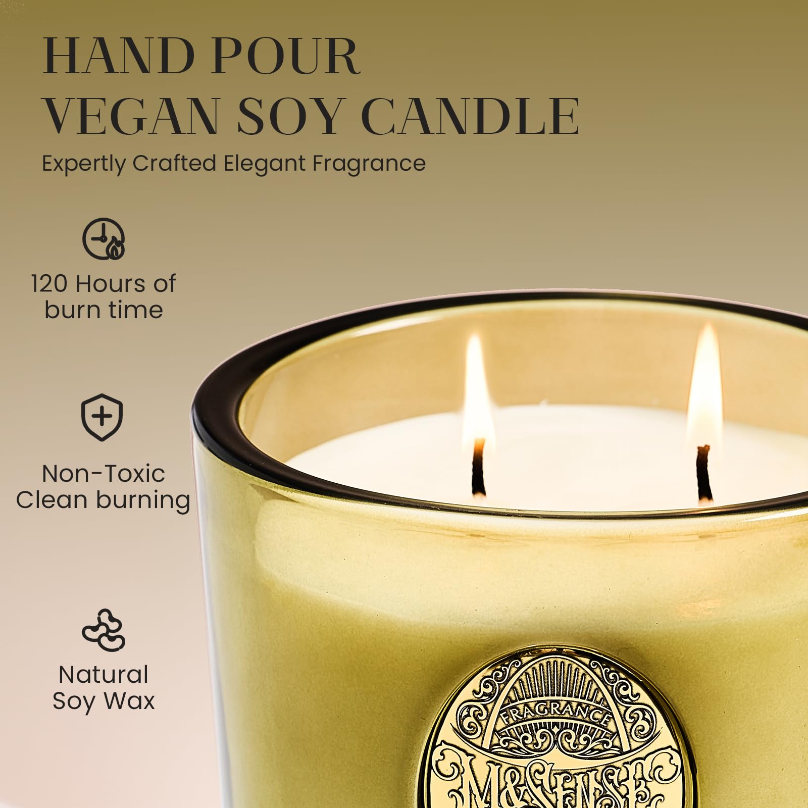 Vela M&SENSE aroma sándalo y jazmín para ambiente calmado