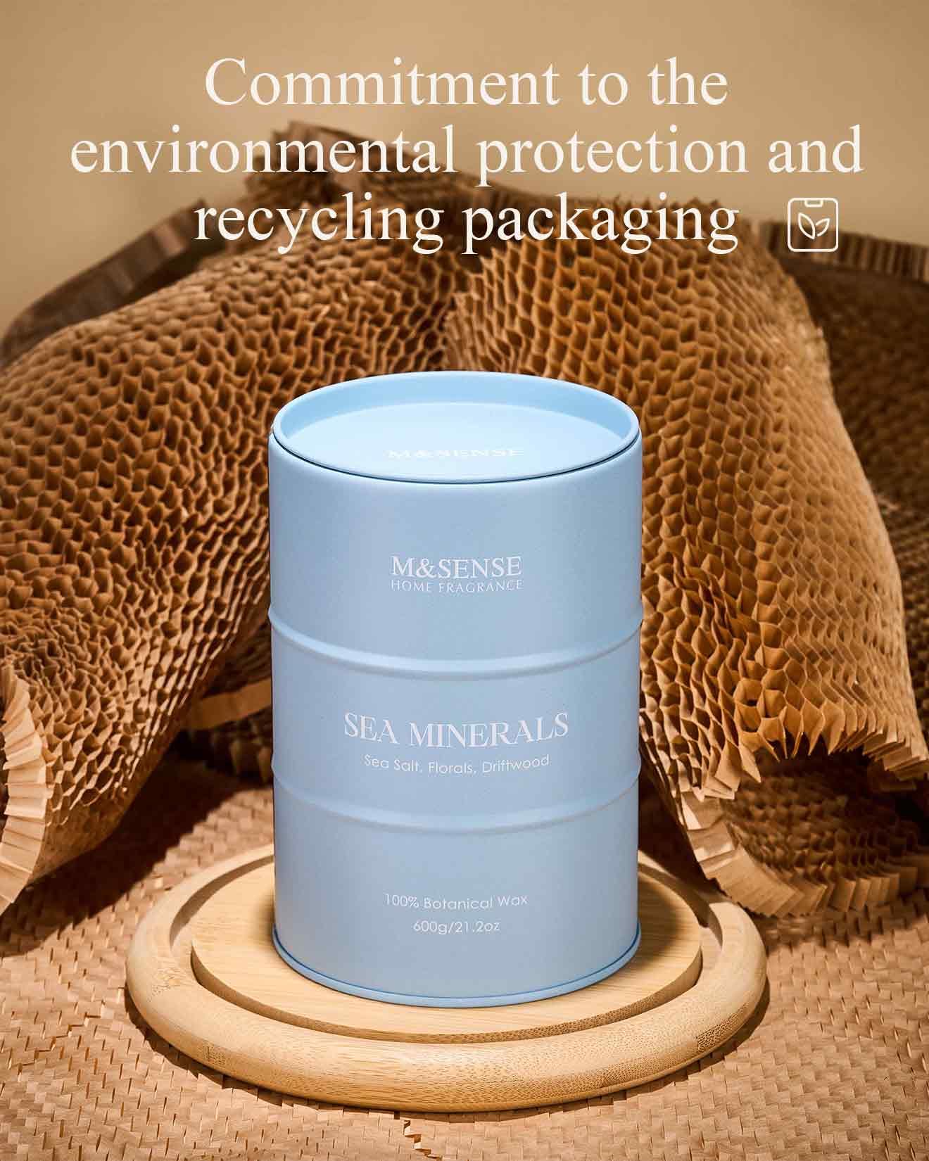 Envase metálico reciclable y cera vegetal de M&SENSE.