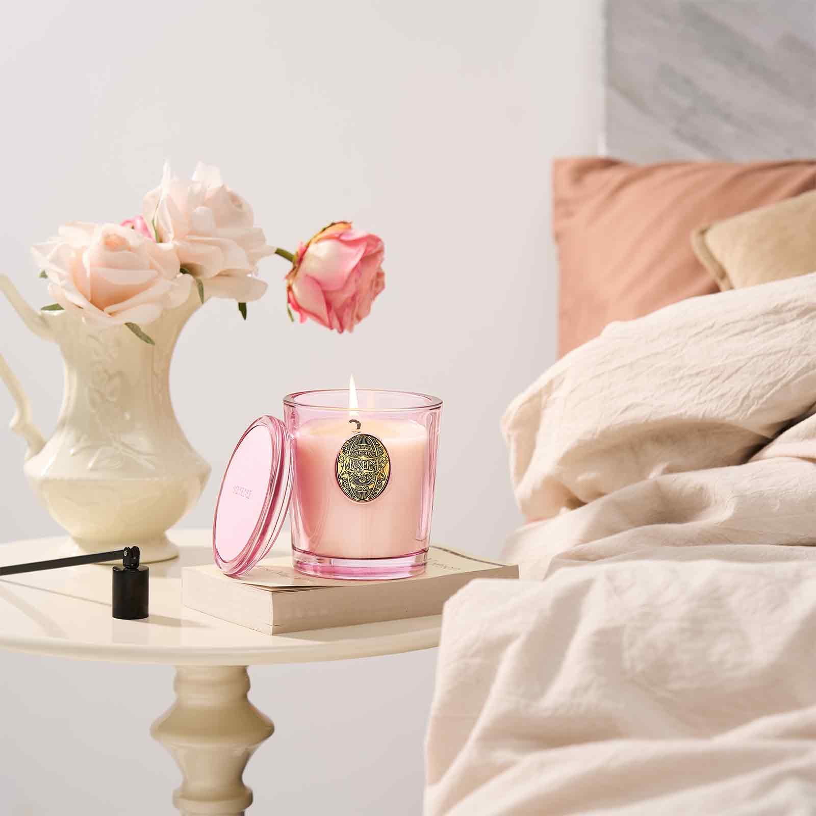 MSENSE vela con aceites premium brinda aroma estable sin quimicos agresivos