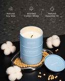 Vela M&SENSE coco para meditaciones tranquilas y confortables.