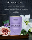Vela M&SENSE Flor de Lila, duración de quema 60-70 horas.