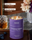 Vela M&SENSE Lavanda, duración de 60-70 horas, ideal para noches tranquilas
