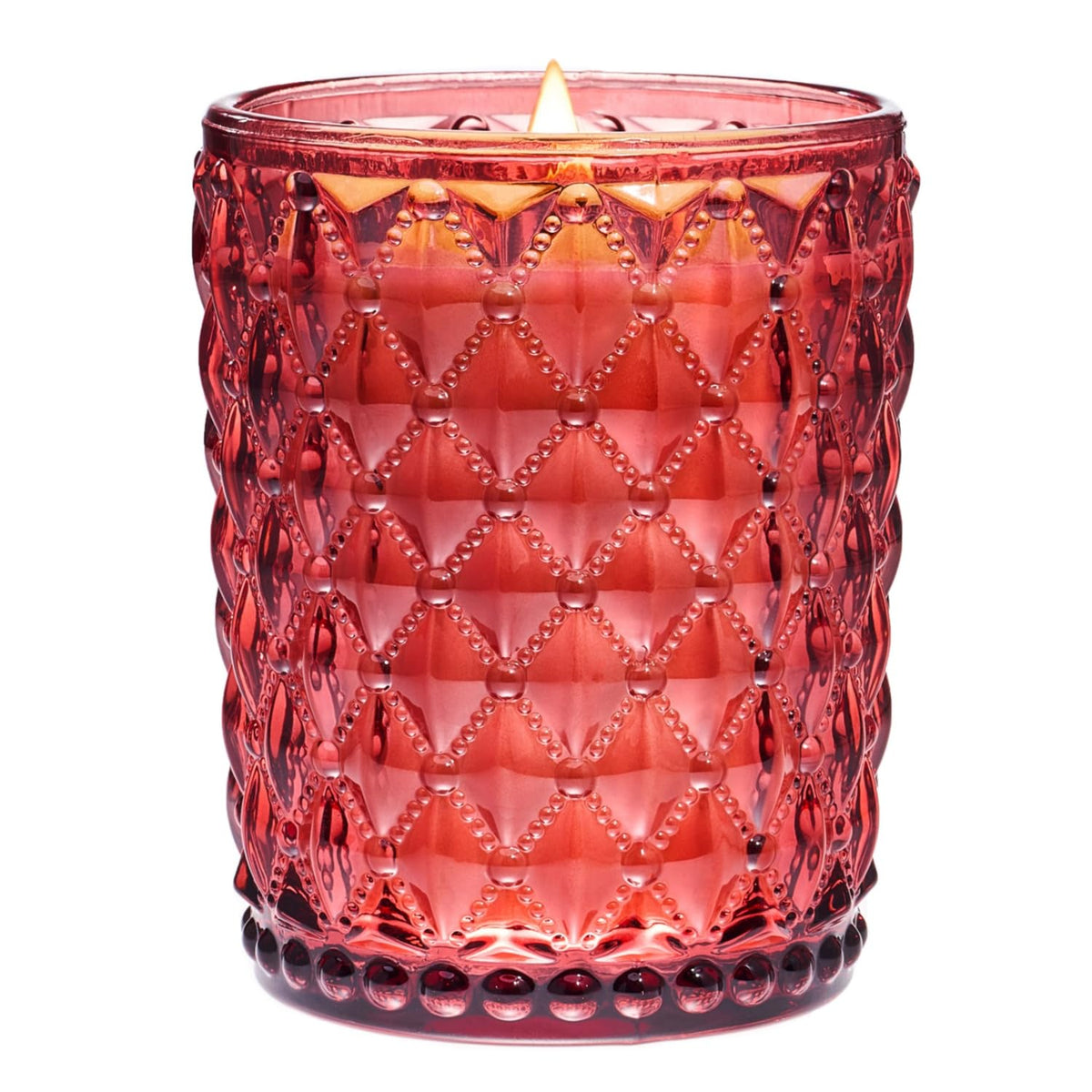 Vela M&SENSE Rosa Oscura y Ámbar, aroma envolvente para relajación y decoración.