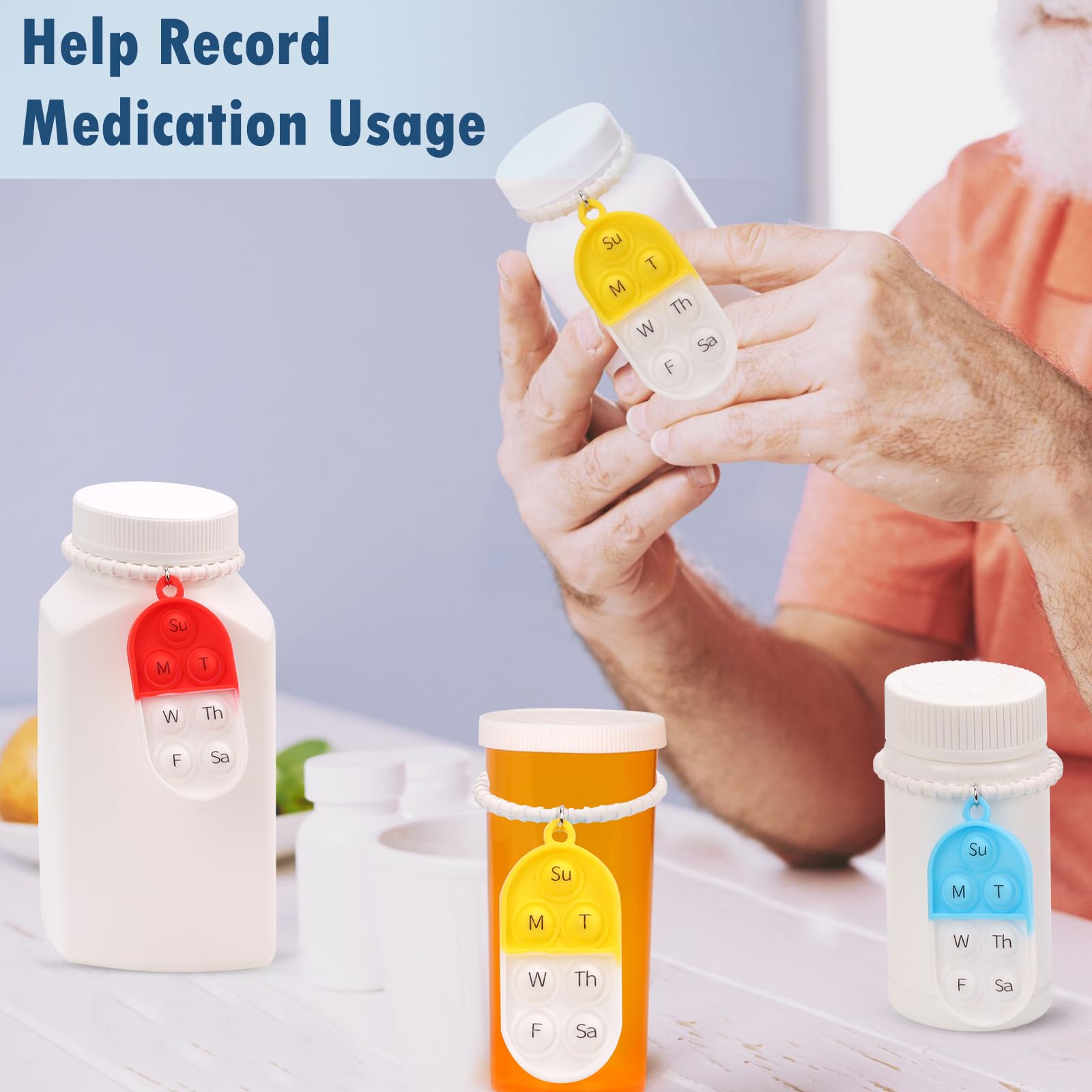 MSHUNKEJI rastreador-botella-compatibilidad: compatible con múltiples envases de medicación
