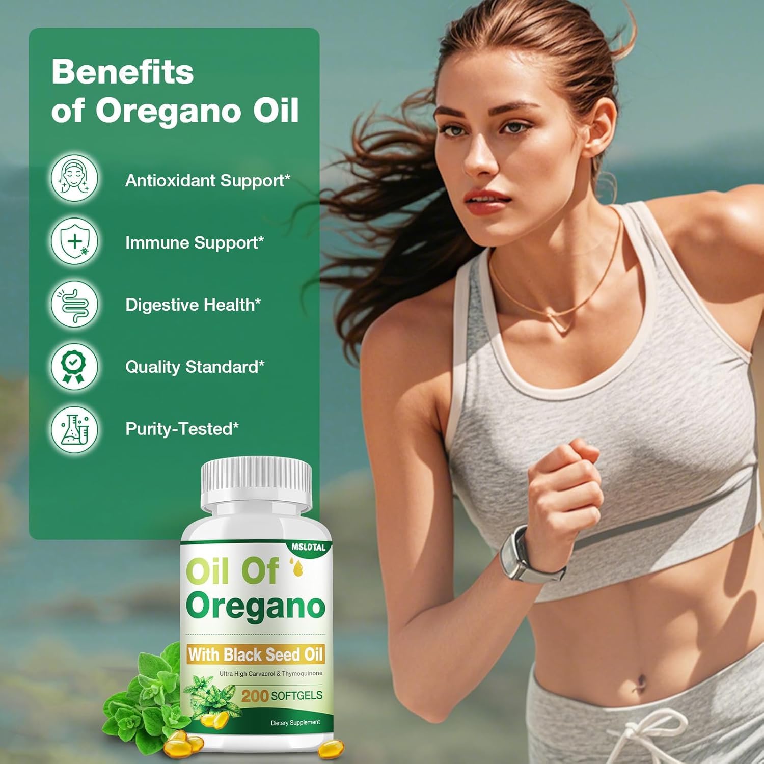 MSLOTAL Absorción optimizada gracias a la formulación de aceite de orégano.