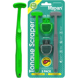 Mspan rascador de lengua dúo pack para higiene diaria.