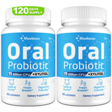 Mswkeou probióticos orales en frasco para aliento más fresco.