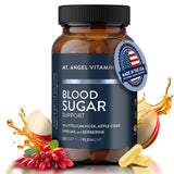 Mt. Angel Vitamins: cápsulas visibles en frasco para apoyo diario de la glucosa en sangre