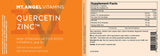 Mt. Angel Vitamins etiqueta clara con quercetina zinc y bromelina para uso diario