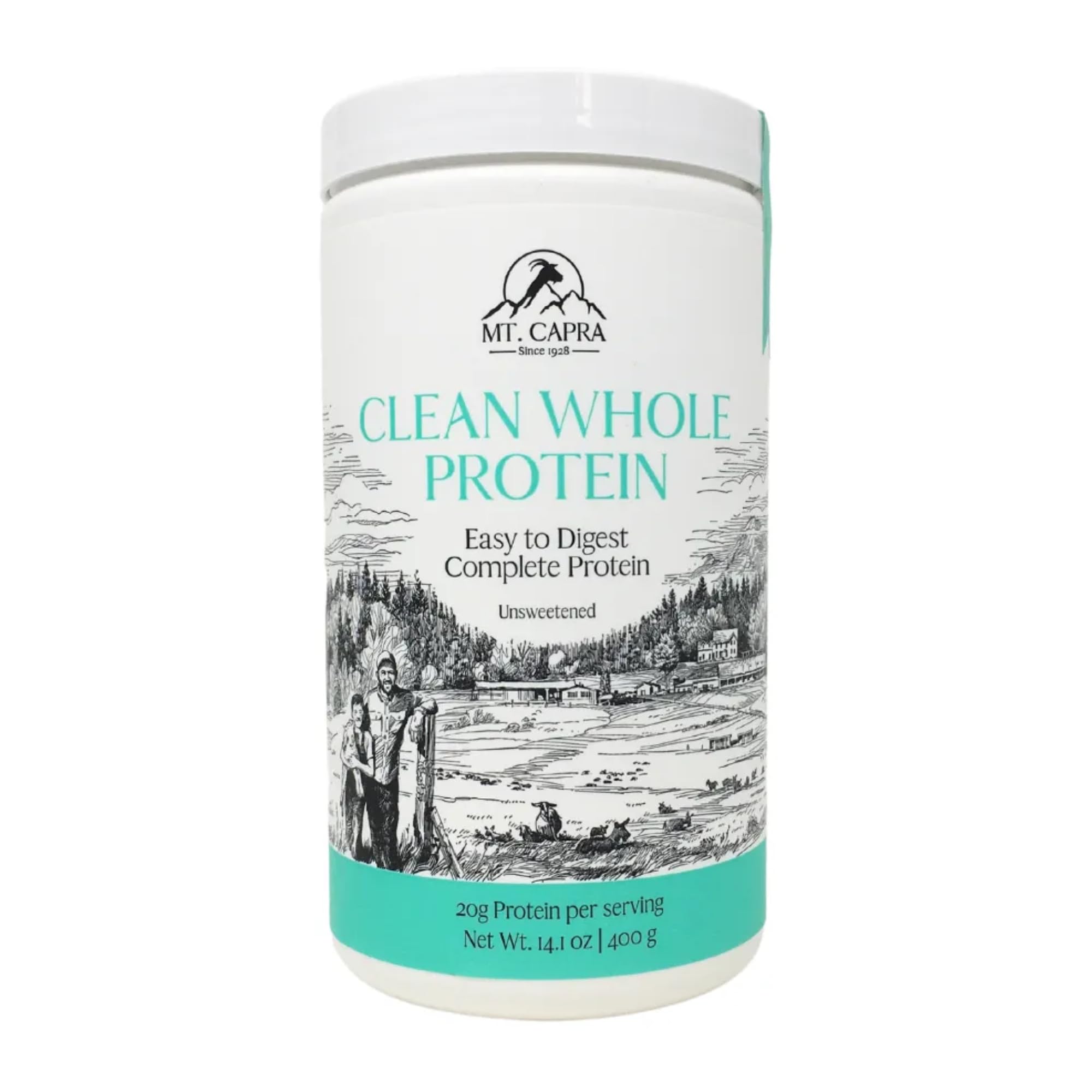 Mt. Capra Clean Whole Protein en bote, proteína limpia para entrenar.