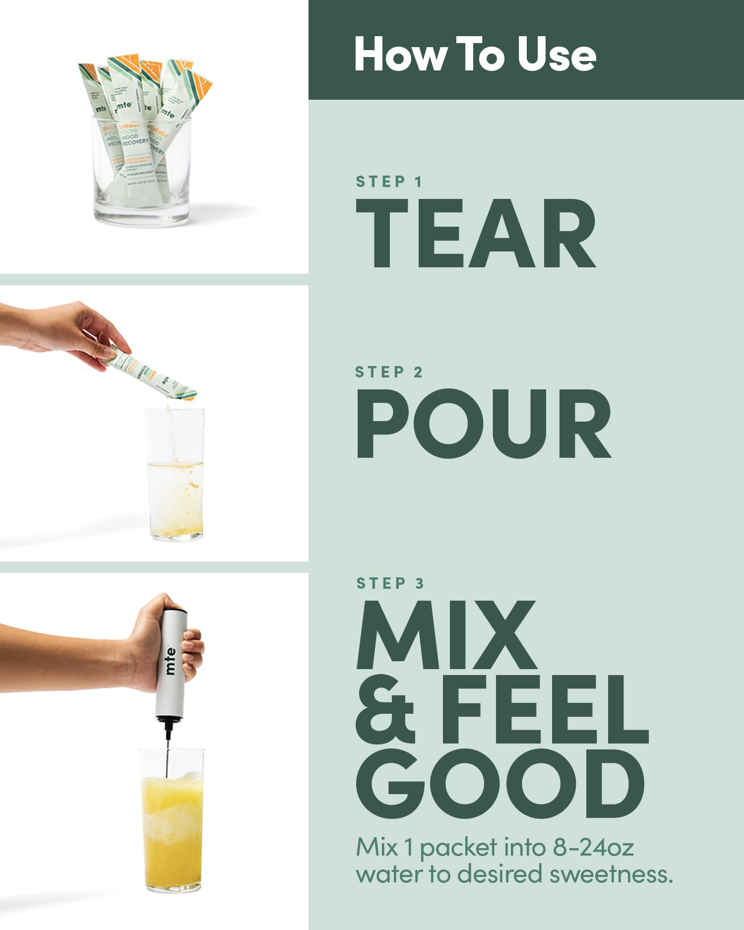 MTE etiqueta ingredientes clave, Paraxantina y aliados para energía constante.