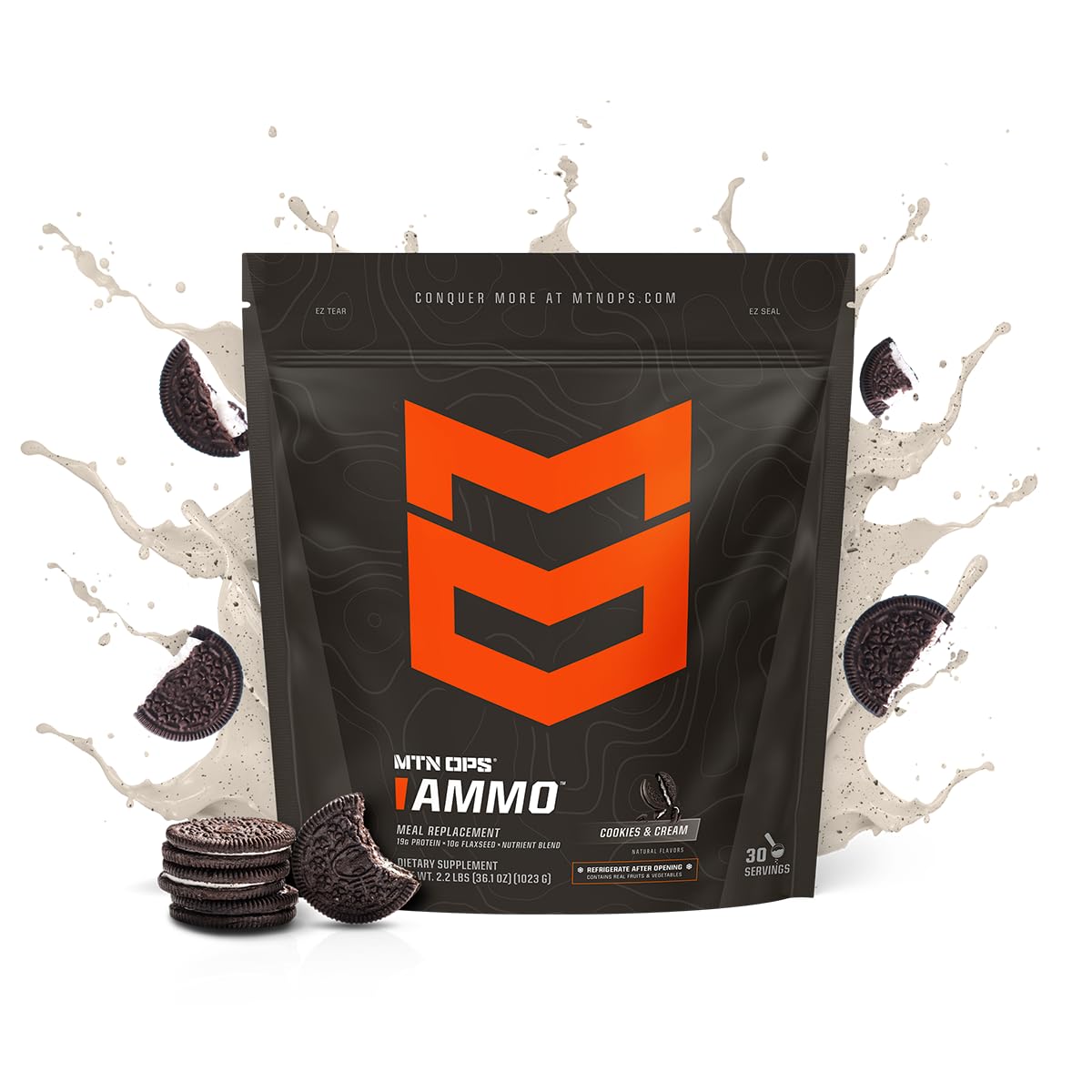 MTN OPS Ammo Shake con ingredientes reales de frutas y verduras para nutrición diaria