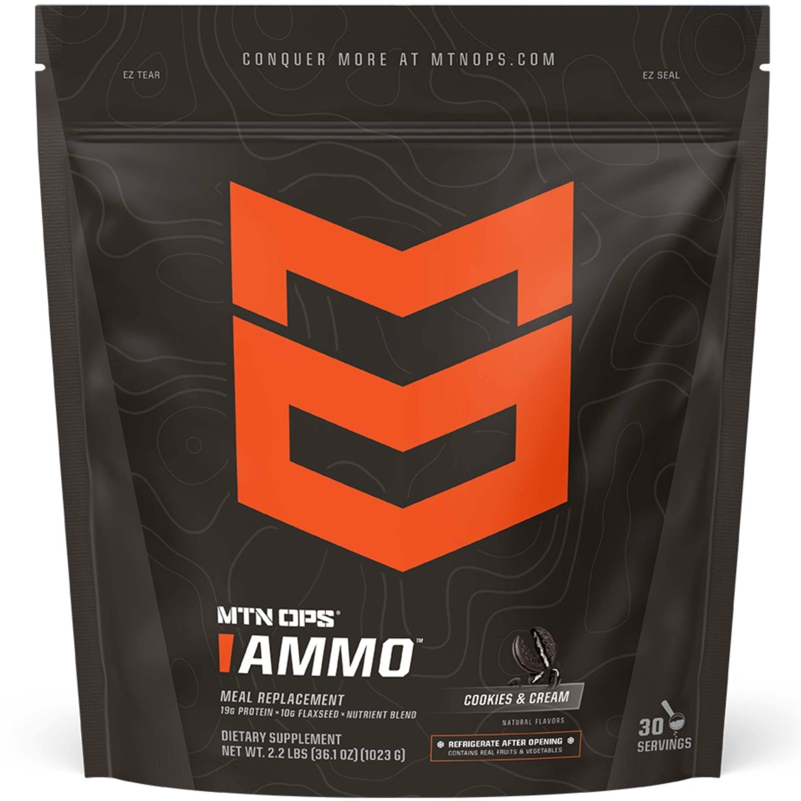 MTN OPS Ammo Shake sabor galletas crema, batido para reemplazo de comida y saciedad