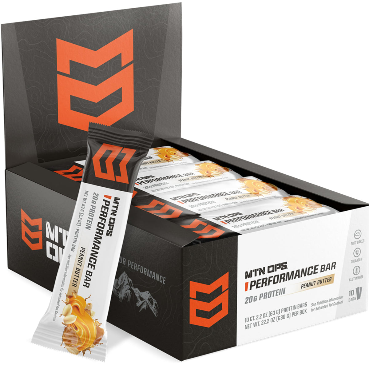 Barra MTN OPS proteína, textura cremosa para snack post-entrenamiento