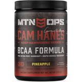 MTN OPS BCAA Piña: botella de polvo para recuperación muscular.
