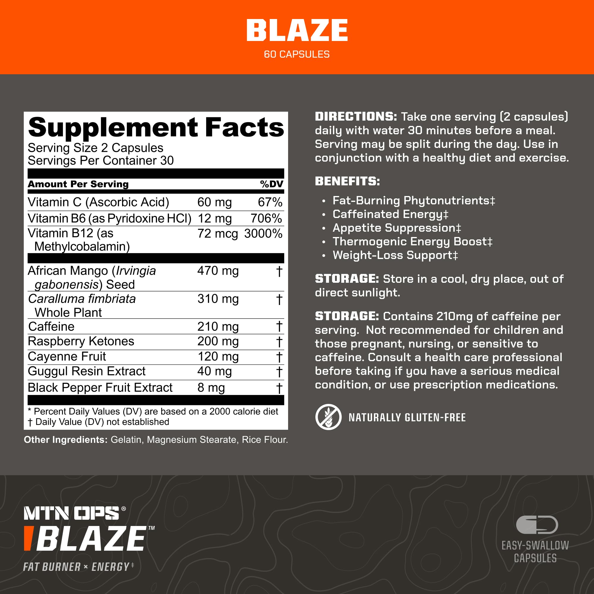 MTN OPS Blaze: cápsulas energizantes para impulso diario
