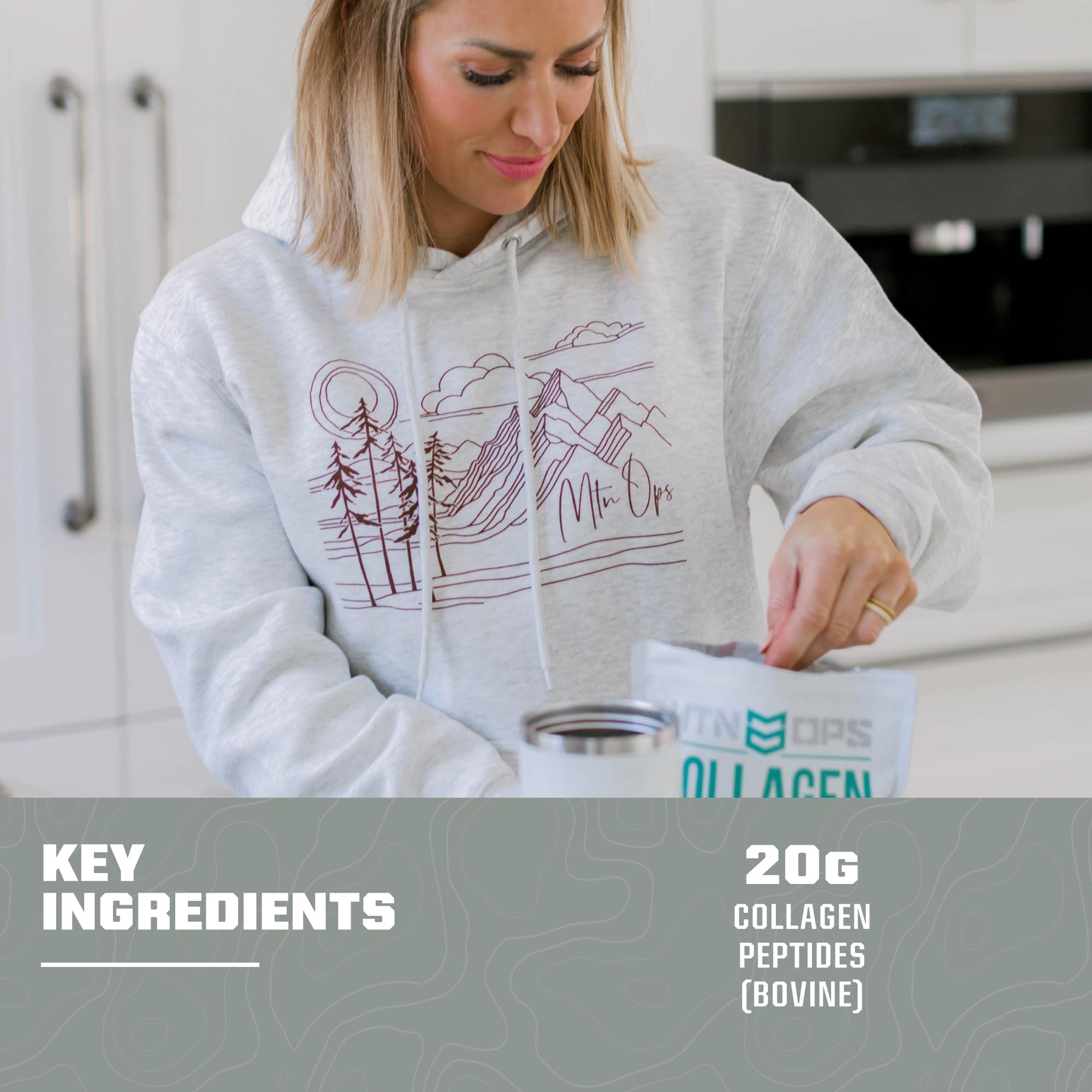 Colágeno MTN OPS hecho en Estados Unidos con ingredientes globales