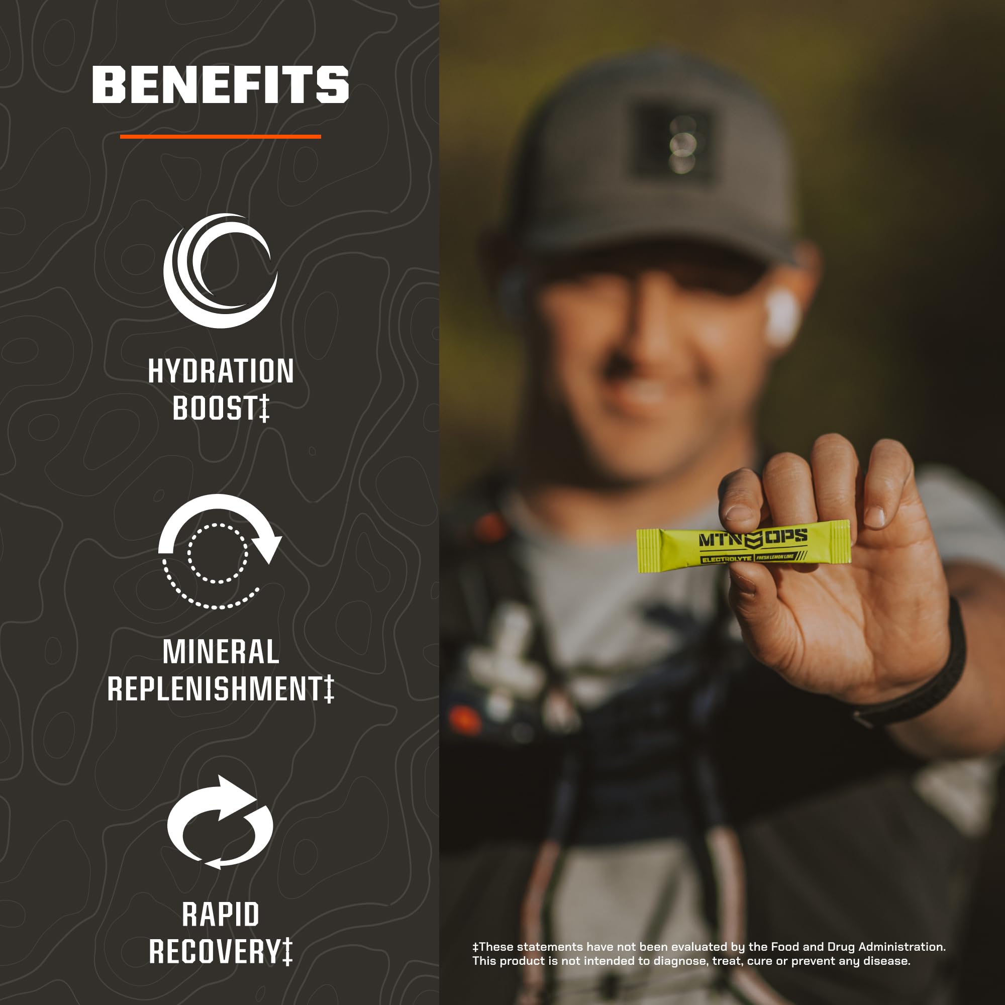 MTN OPS electrolitos sachets frambuesa para mantener el ritmo durante el entrenamiento
