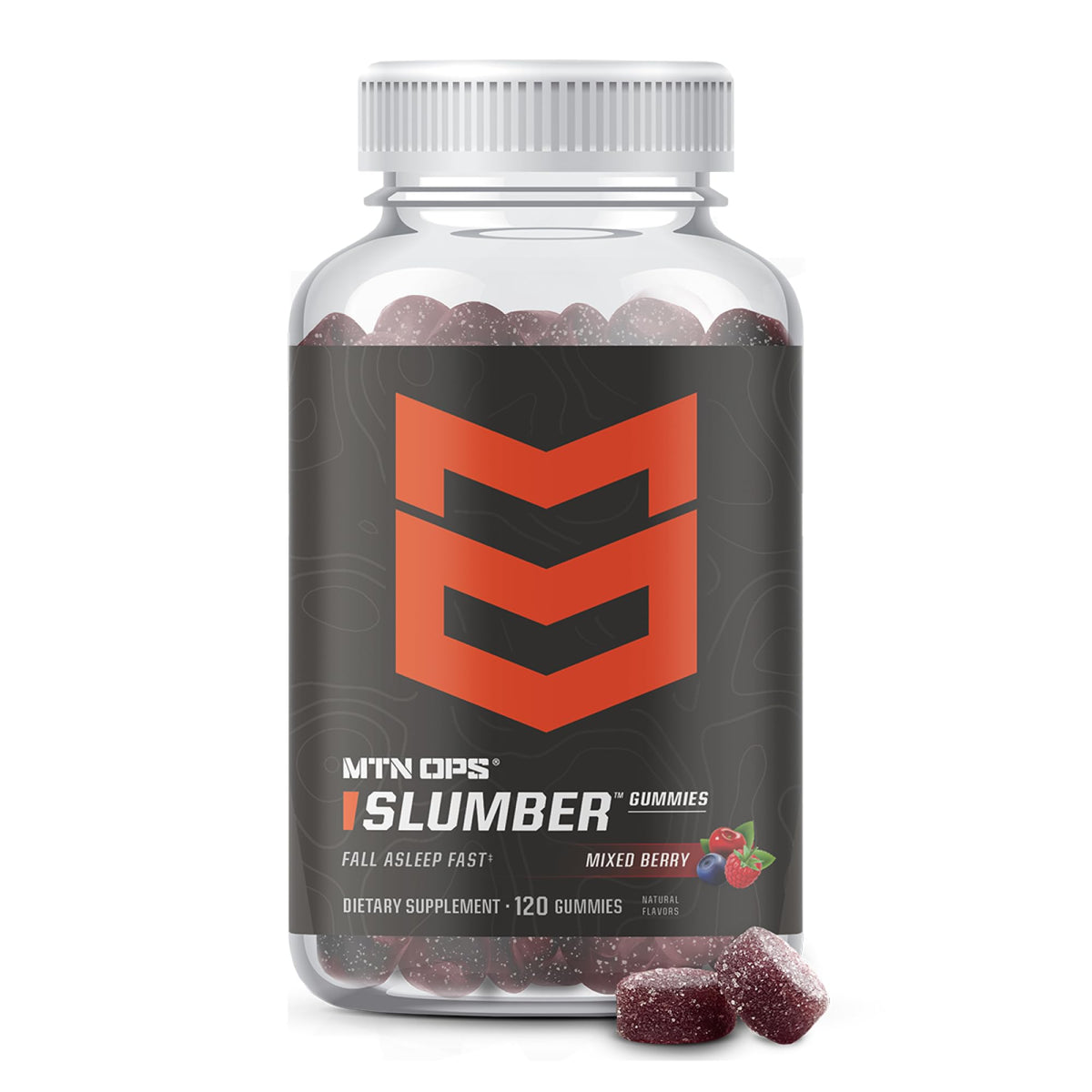 MTN OPS gomitas melatonina – botella visible, opción conveniente para dormir mejor