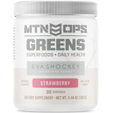 MTN OPS Greens en envase: fácil de almacenar para uso diario.