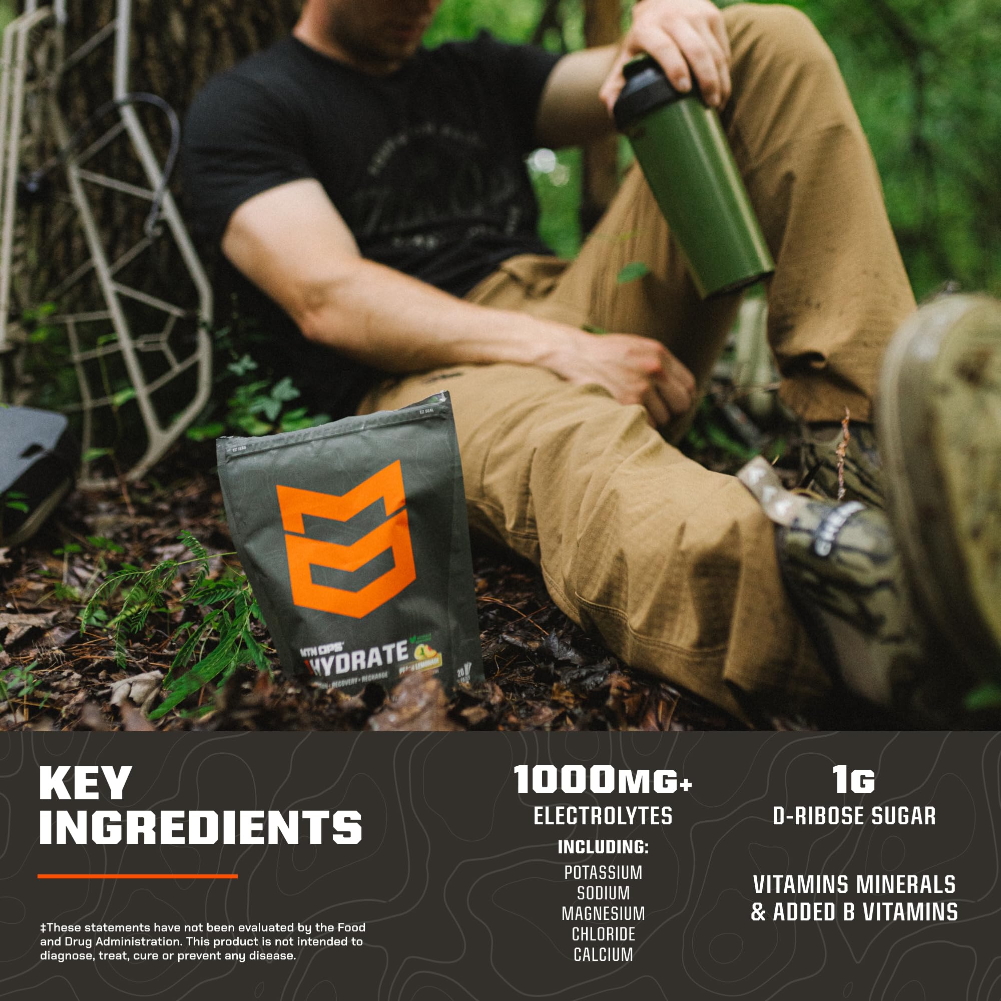 MTN OPS Hydrate bolsitas portátiles en bolso deportivo, rehidratación rápida