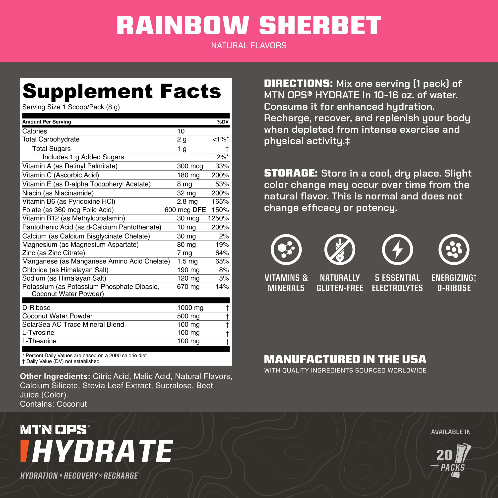 MTN OPS Hydrate: sabor arcoíris para una hidratación agradable