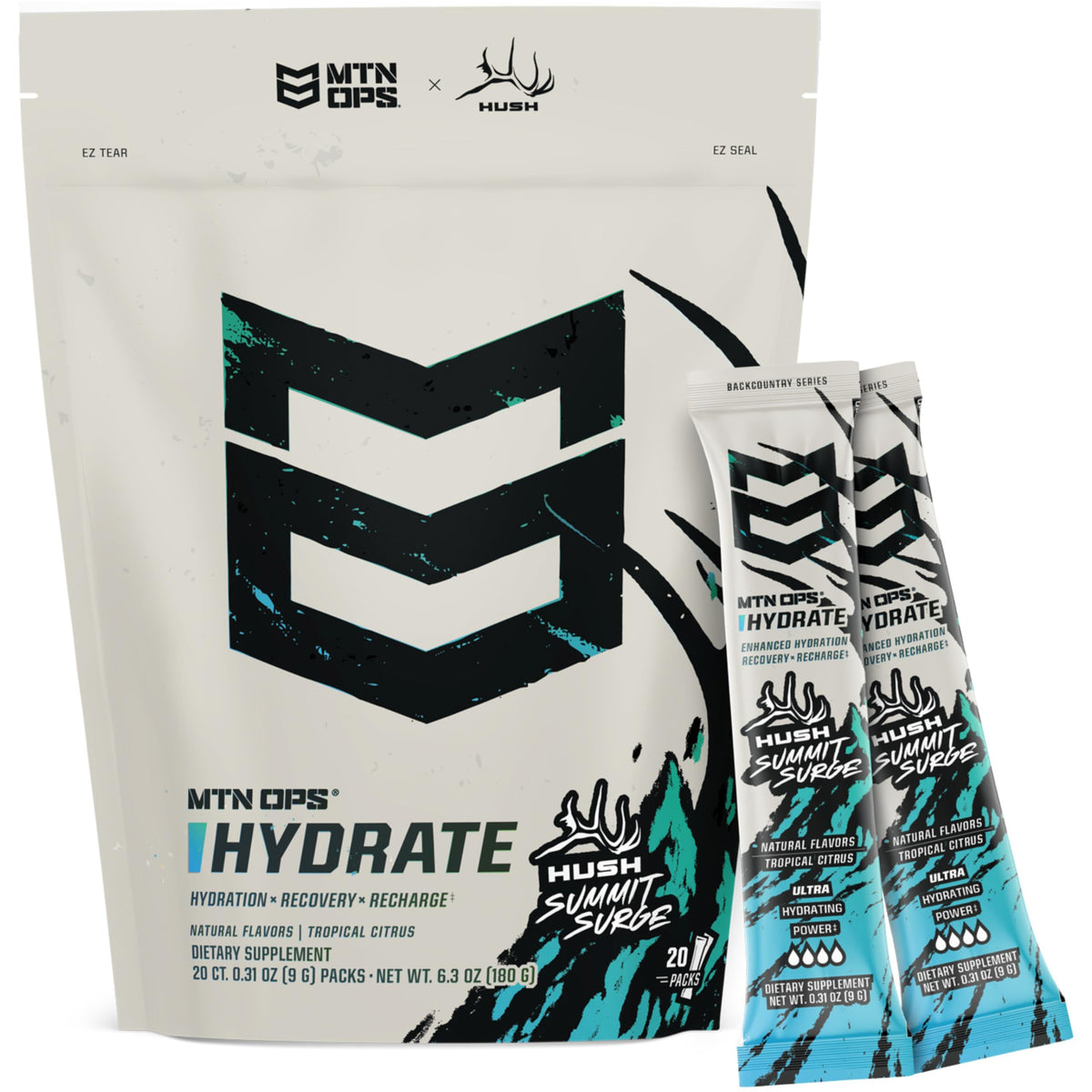 MTN OPS Hydrate sobres portátiles para hidratación durante entrenamientos