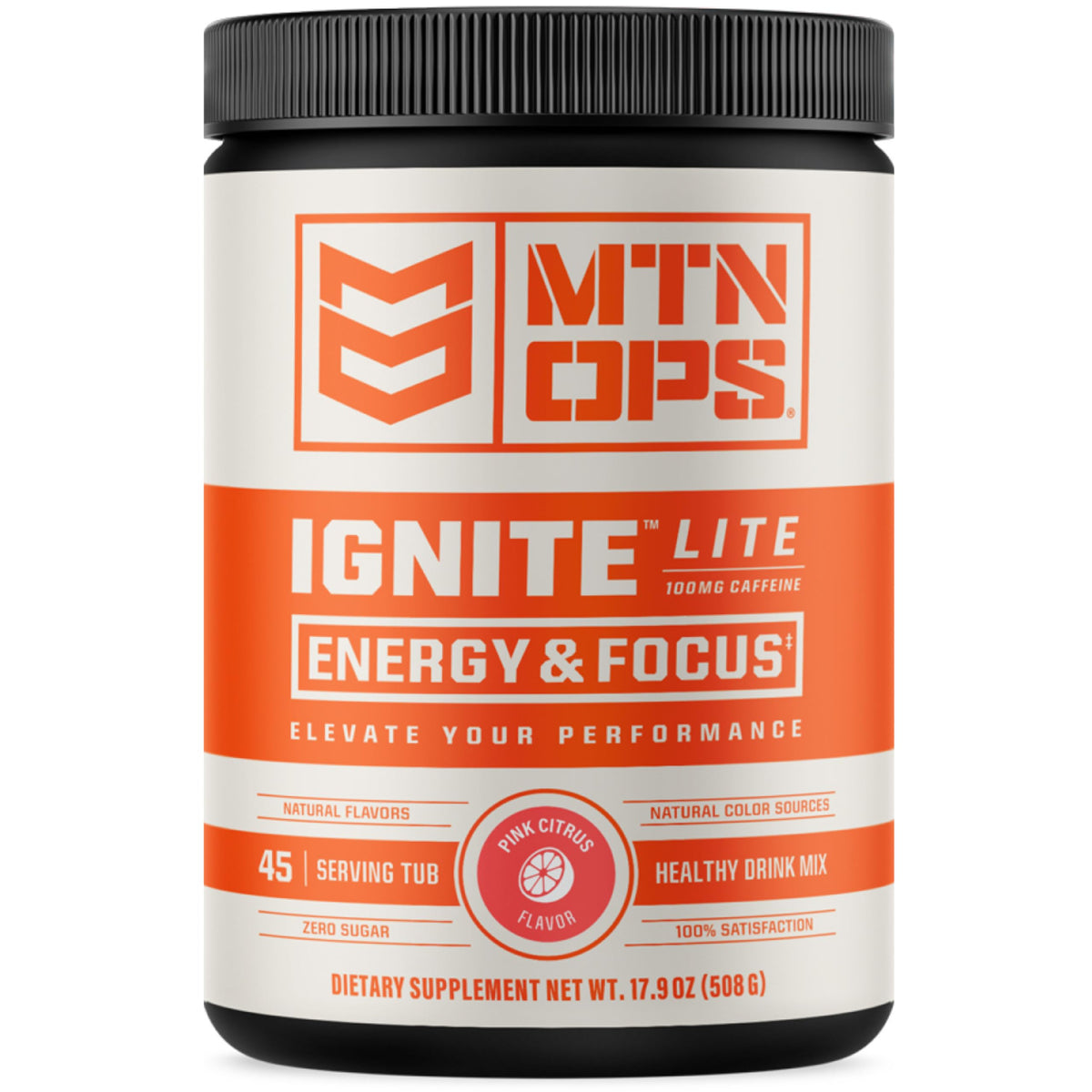 MTN OPS Ignite Lite rosa cítrico cucharada para empezar el día con energía