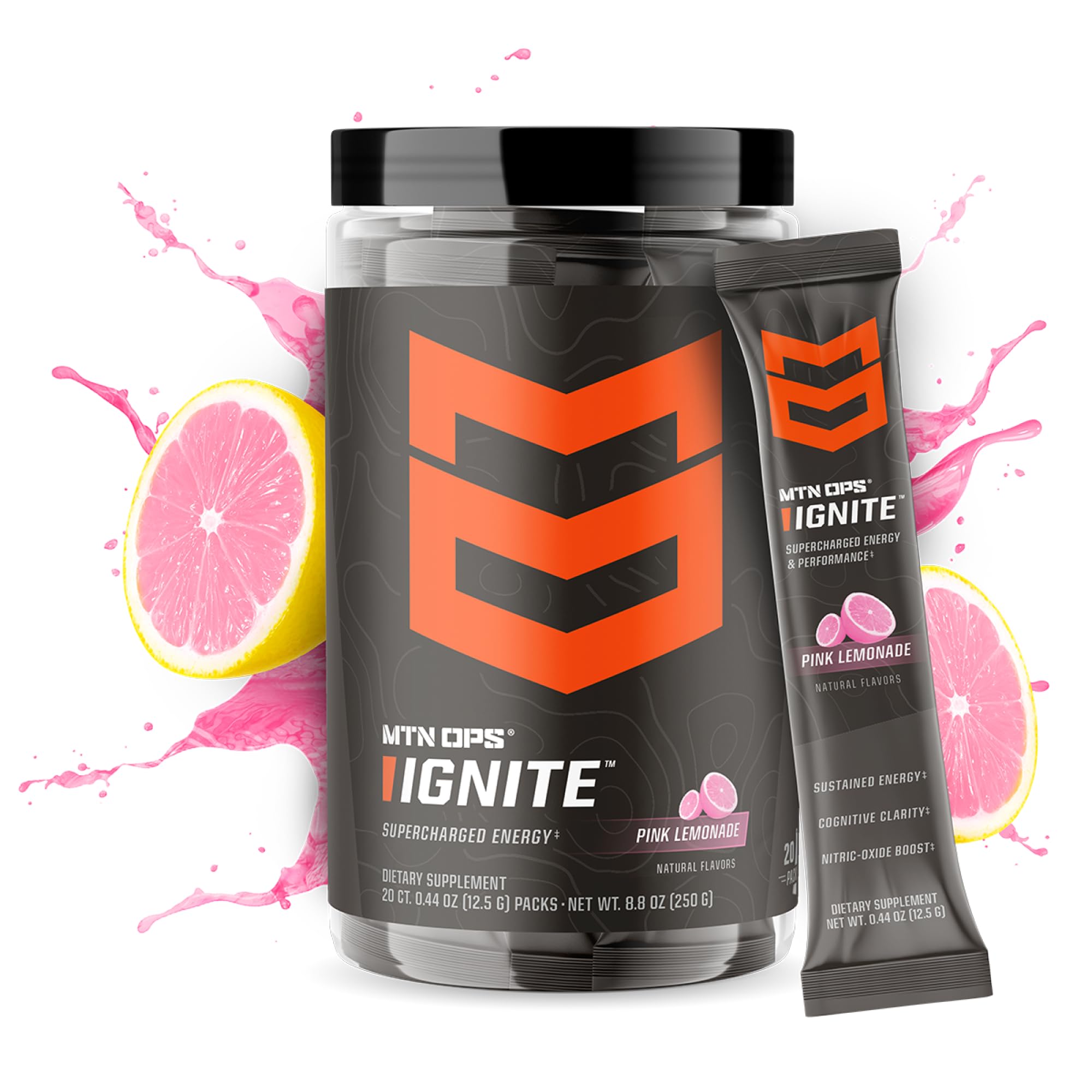 Paquetes de dosis portátiles MTN OPS Ignite para llevar en ruta