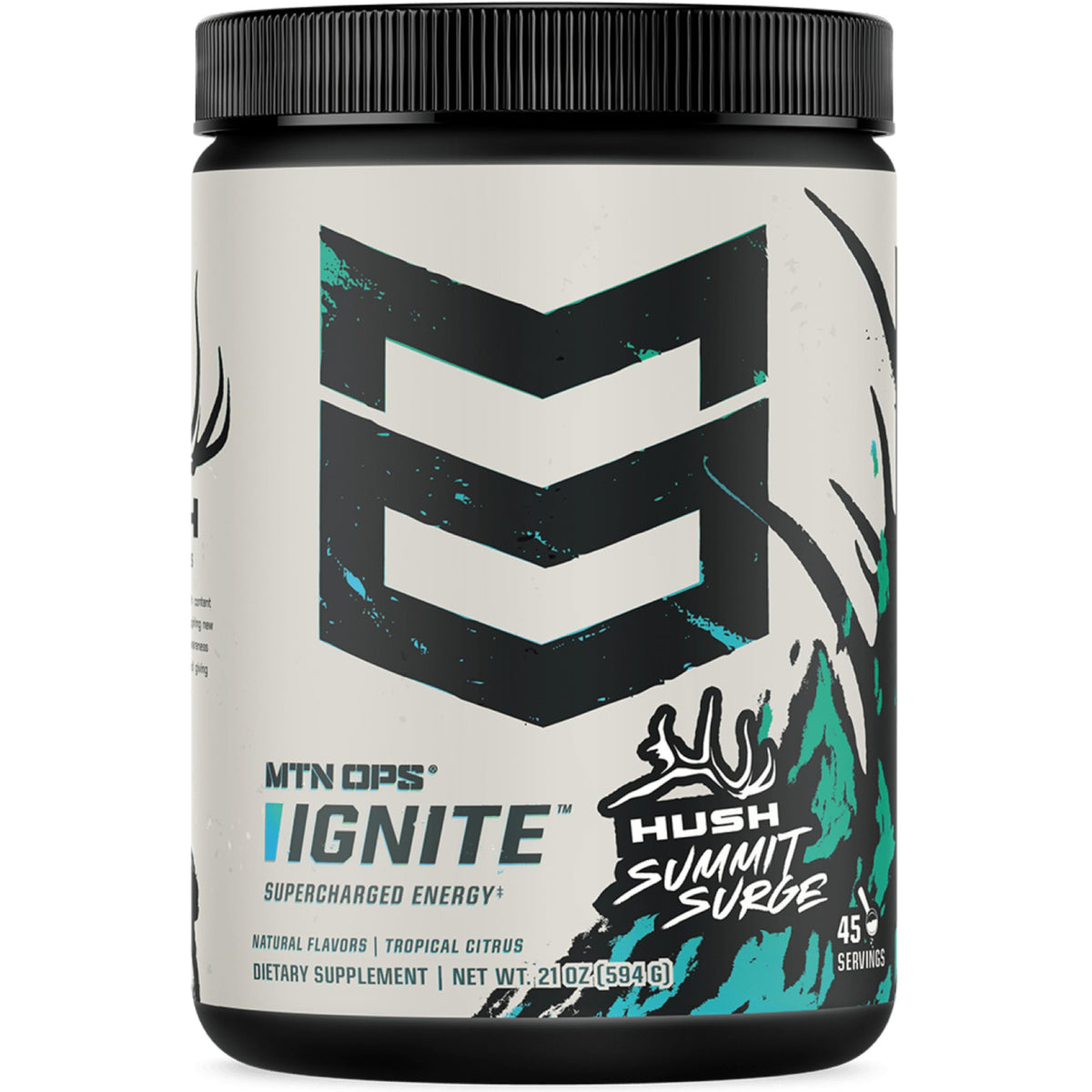 MTN OPS Ignite envase sin azúcar para energía sostenida y foco