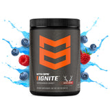 MTN OPS Ignite Sin Azúcar, cucharada con mezcla, enfoque sostenido para rendimiento.
