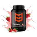 Batido de MTN OPS Magnum fresa crema en vaso, sabor suave y cremoso.