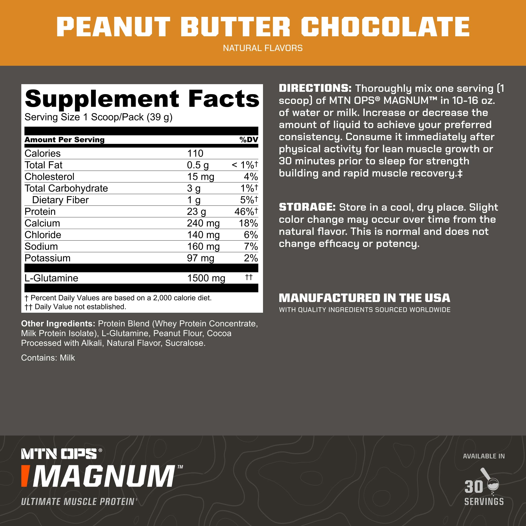 MTN OPS Magnum envase de 30 porciones, conveniencia para entrenamientos diarios