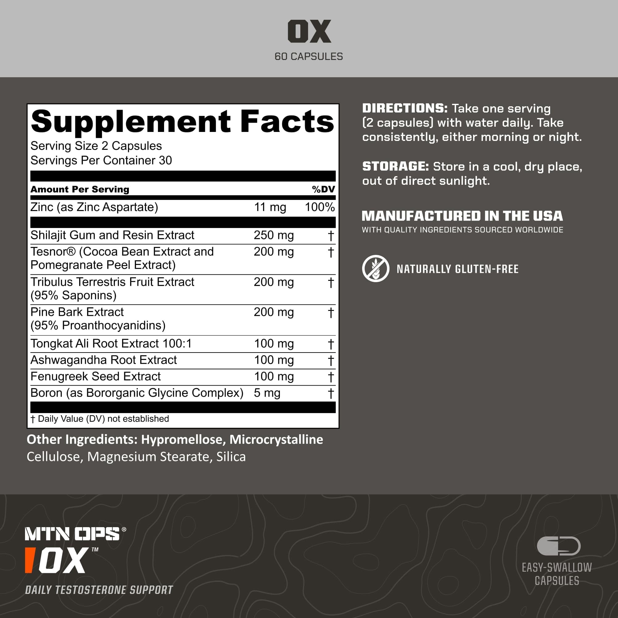 MTN OPS Ox Diurno: botella izquierda, diseño claro para uso diario
