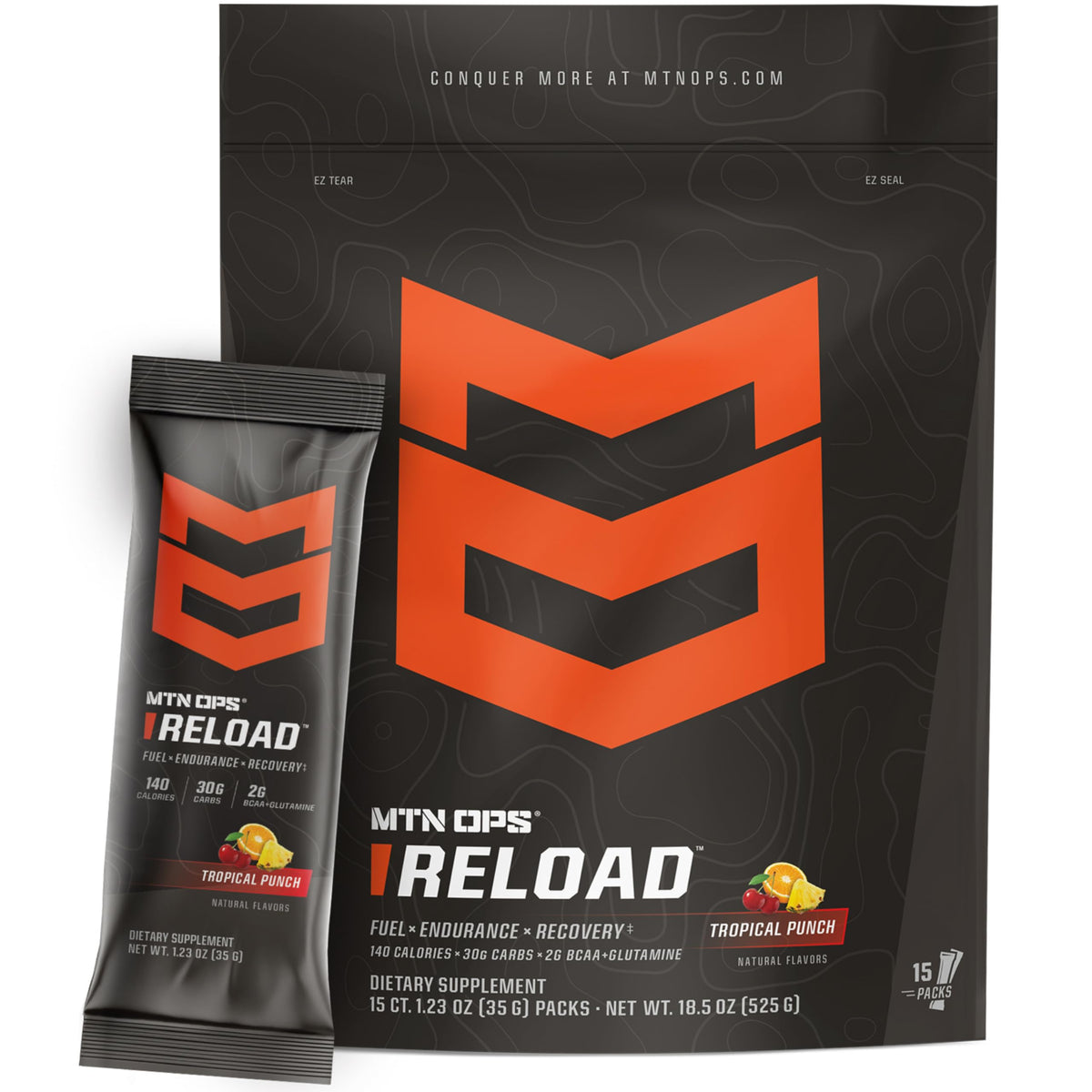 MTN OPS Reload lista para mezclar con agua para energía rápida durante entrenos