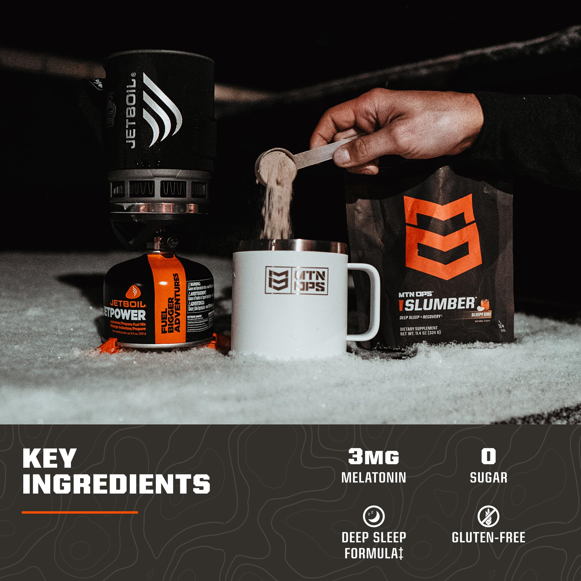 MTN OPS Slumber sabor caramelo salado: experiencia nocturna agradable.