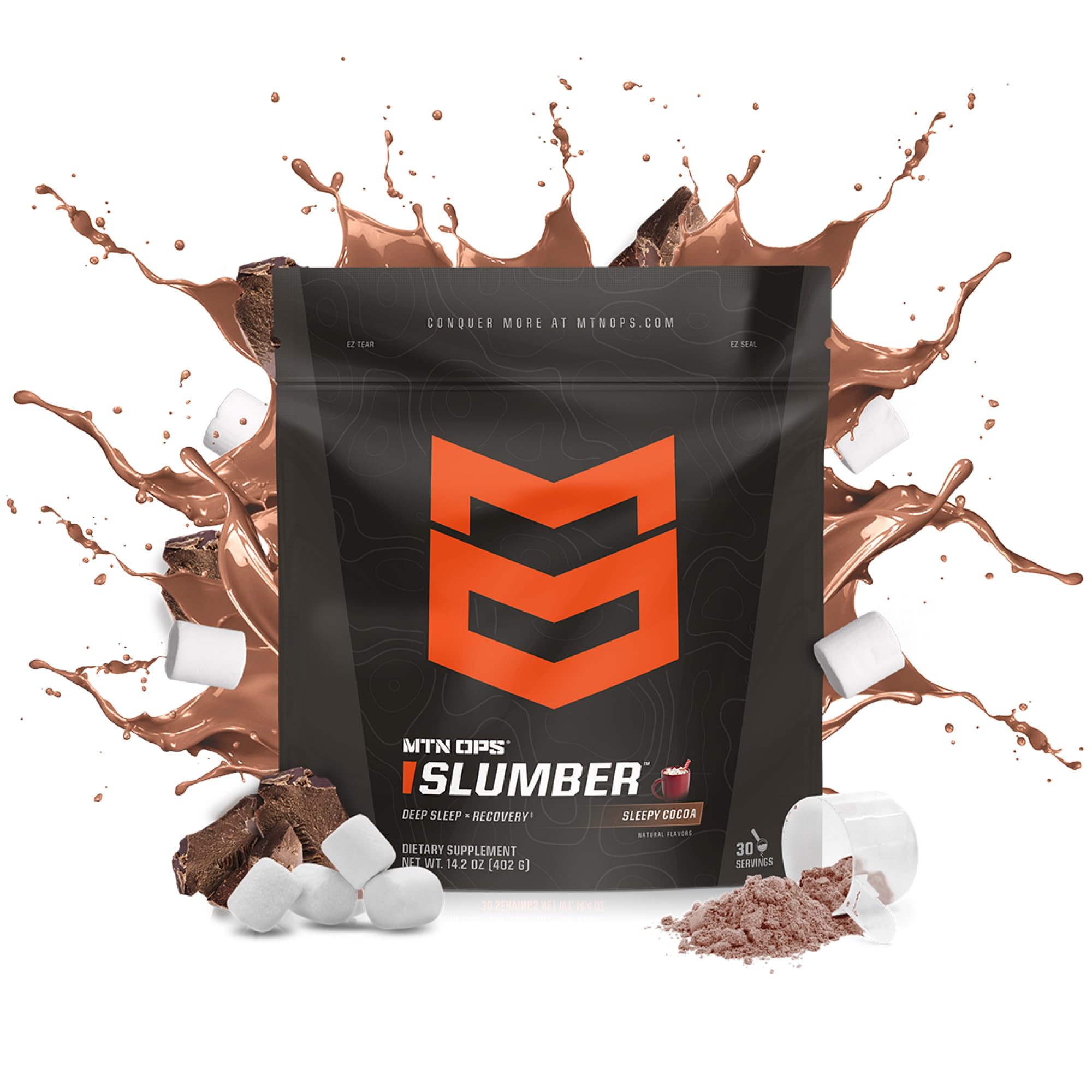 MTN OPS Slumber taza de agua caliente lista para mezclar antes de dormir.