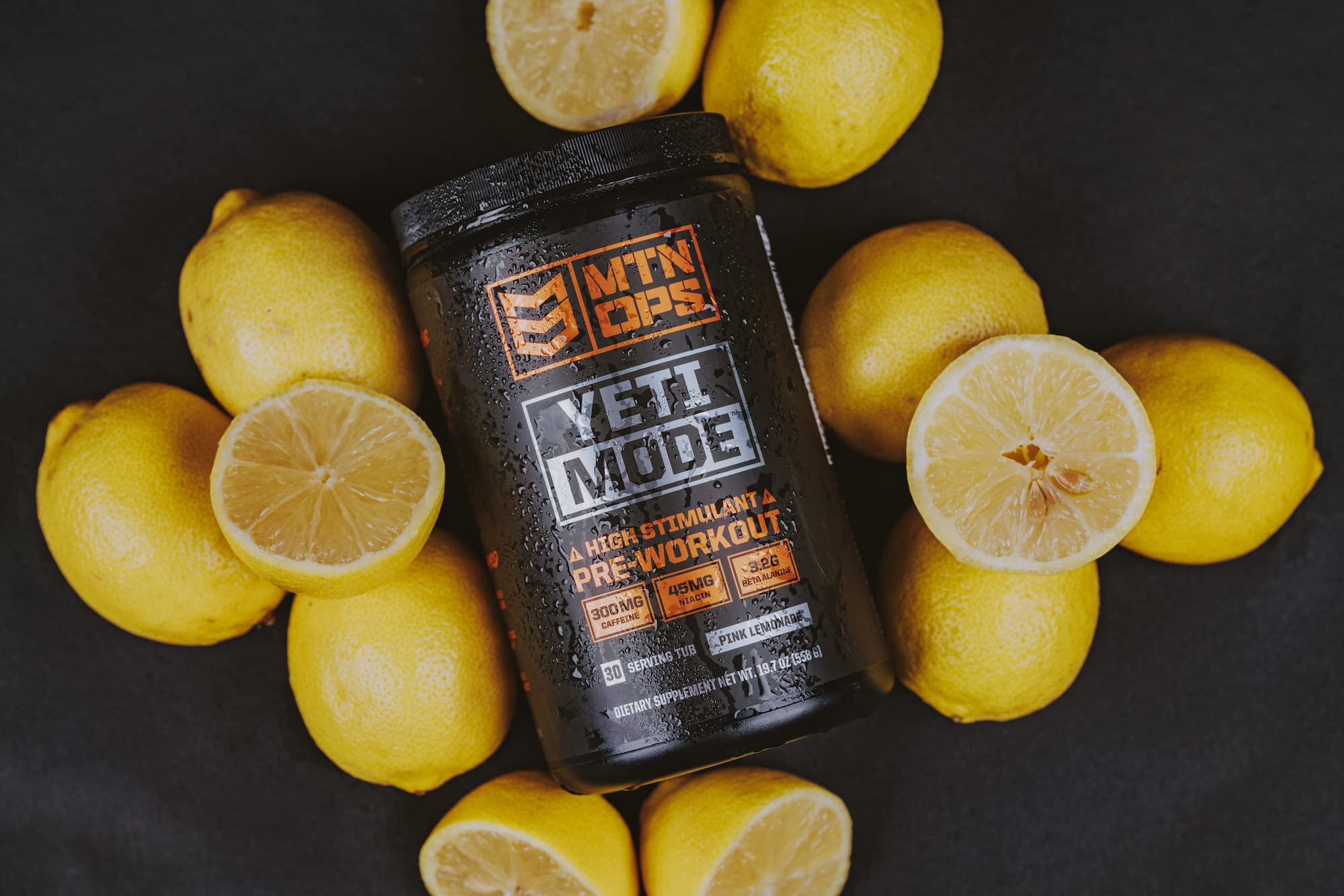 L‑citrulina 3 g en MTN OPS YETI MODE para mejor flujo sanguíneo.