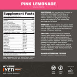 Polvo sabor limón rosado de MTN OPS YETI MODE para energía y sabor.