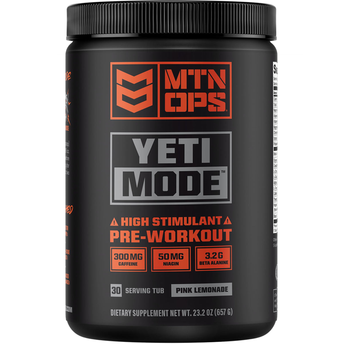 MTN OPS YETI MODE en tubo de 30 porciones para entrenamientos intensos.