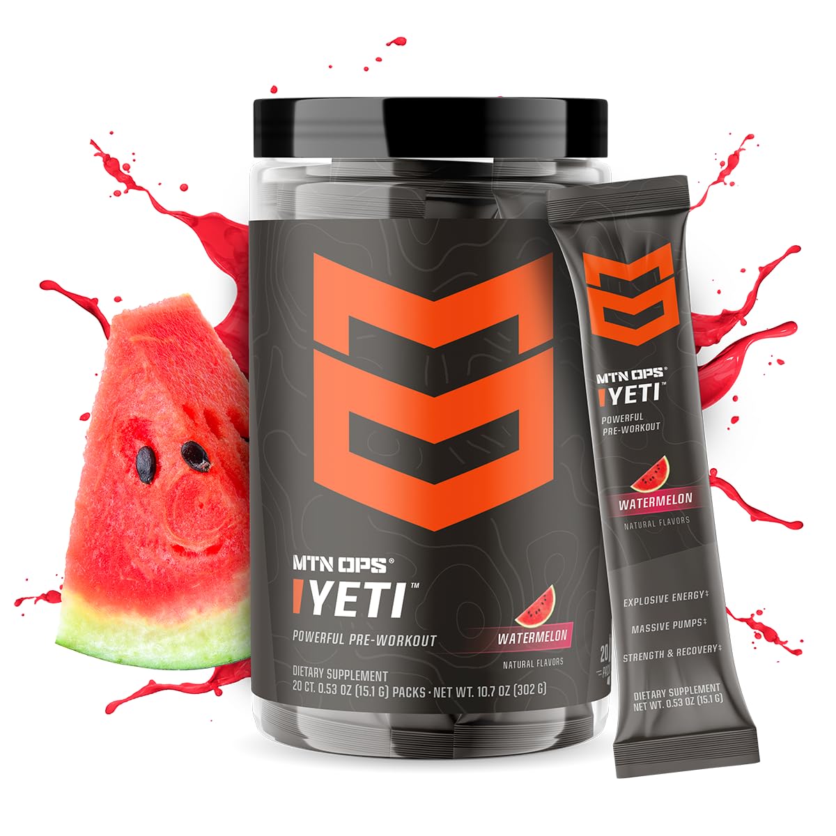 MTN OPS Yeti On The Go: cafeína 200 mg para enfoque inmediato