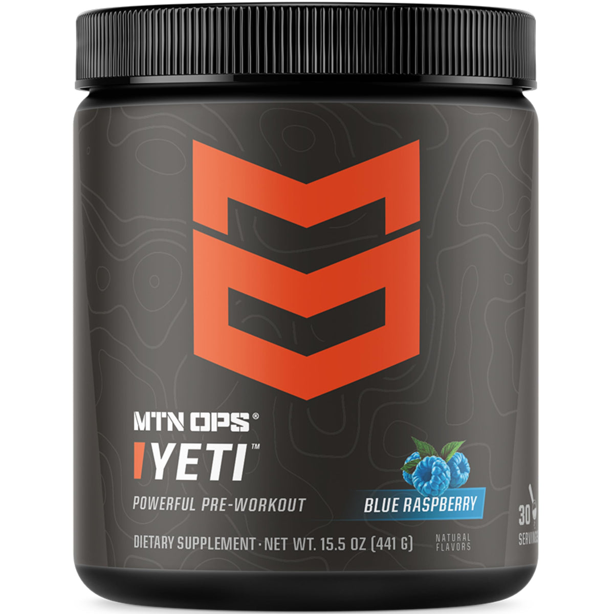 MTN OPS Yeti Pre-Entrenamiento: bote frontal con logo para energía sostenida